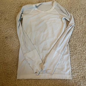 lululemon striped white swiftly tech long sleeve